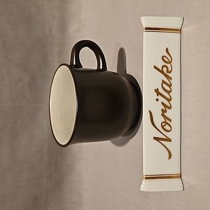 Noritake Folkestone Brown/White Cup/Mug Genuine Stoneware